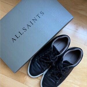 All Saints Black Leather Sneakers - ORIGINAL BOX